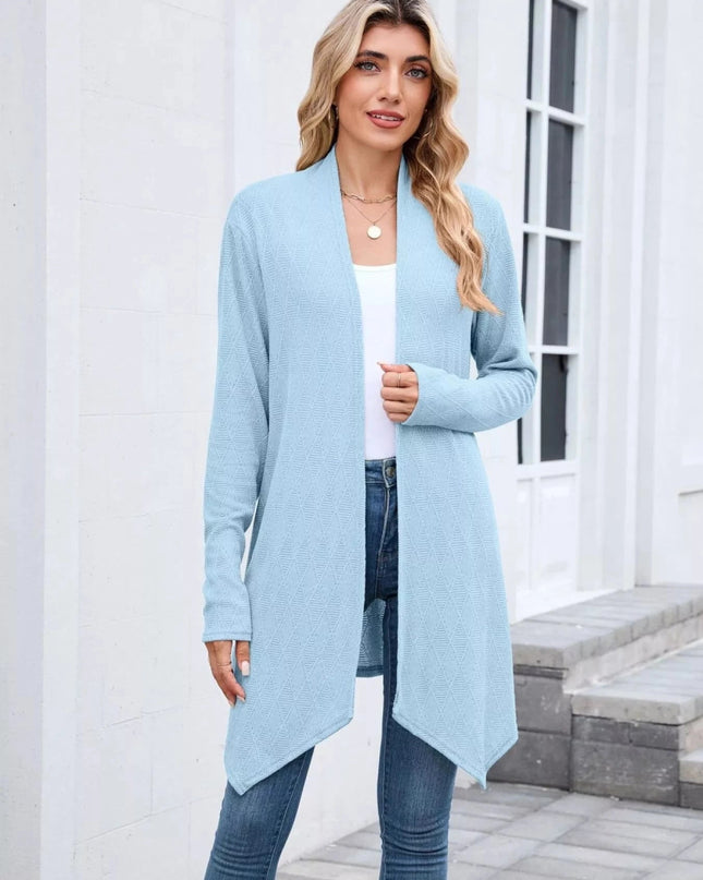 Open Front Long Cardigan - Trendsi
