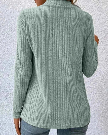 Open Front Long Sleeve Cardigan - Trendsi