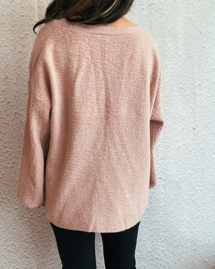 Open Front Long Sleeve Cardigan - Trendsi