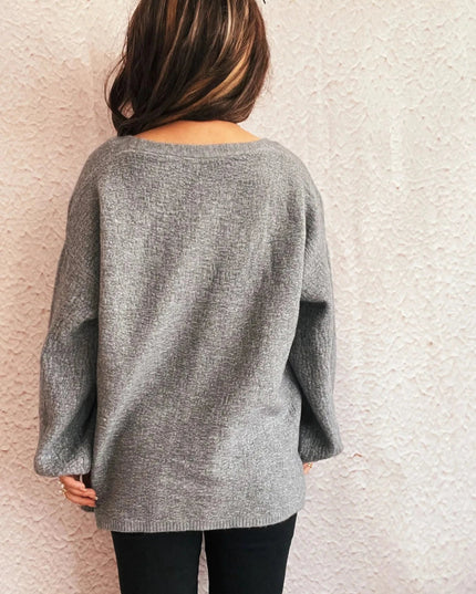 Open Front Long Sleeve Cardigan - Trendsi