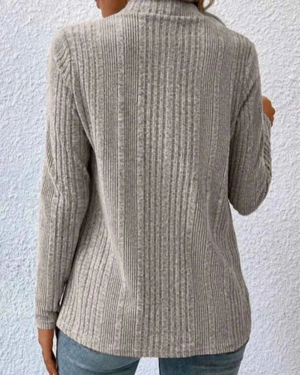Open Front Long Sleeve Cardigan - Trendsi
