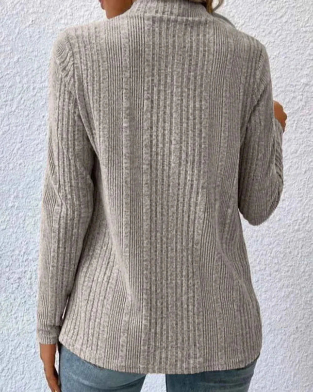 Open Front Long Sleeve Cardigan - Trendsi