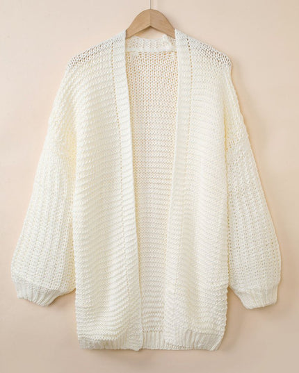 Open Front Longline Cardigan - Trendsi