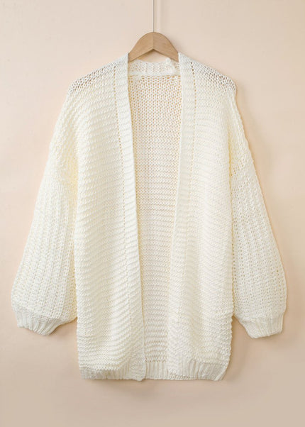 Open Front Longline Cardigan - Trendsi