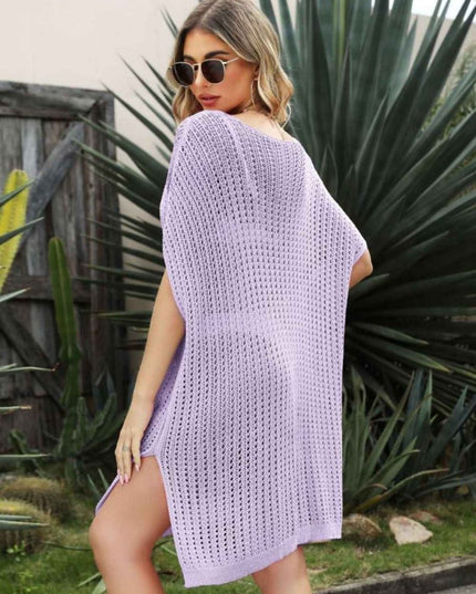 Openwork Side Slit Cover - Up Dress - Trendsi