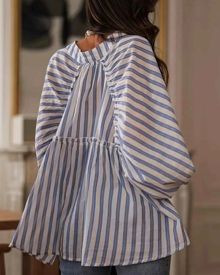 Oversized Striped Shirt for Effortless Style and Comfort - Trendsi