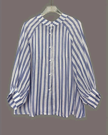 Oversized Striped Shirt for Effortless Style and Comfort - Trendsi