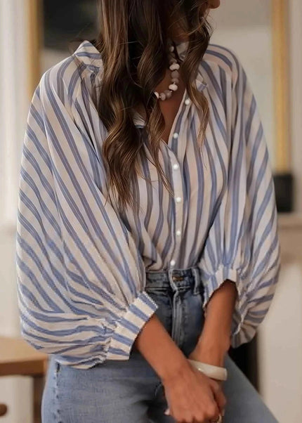 Oversized Striped Shirt for Effortless Style and Comfort - Trendsi