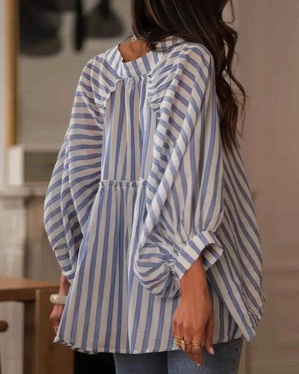 Oversized Striped Shirt for Effortless Style and Comfort - Trendsi