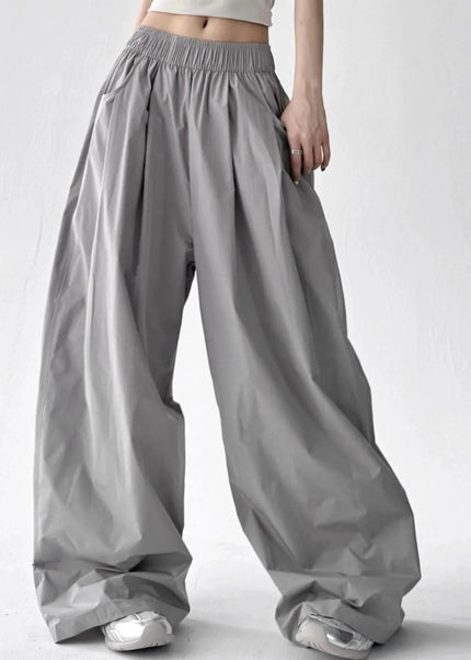 Oversized Wide Leg Pants - Trendsi