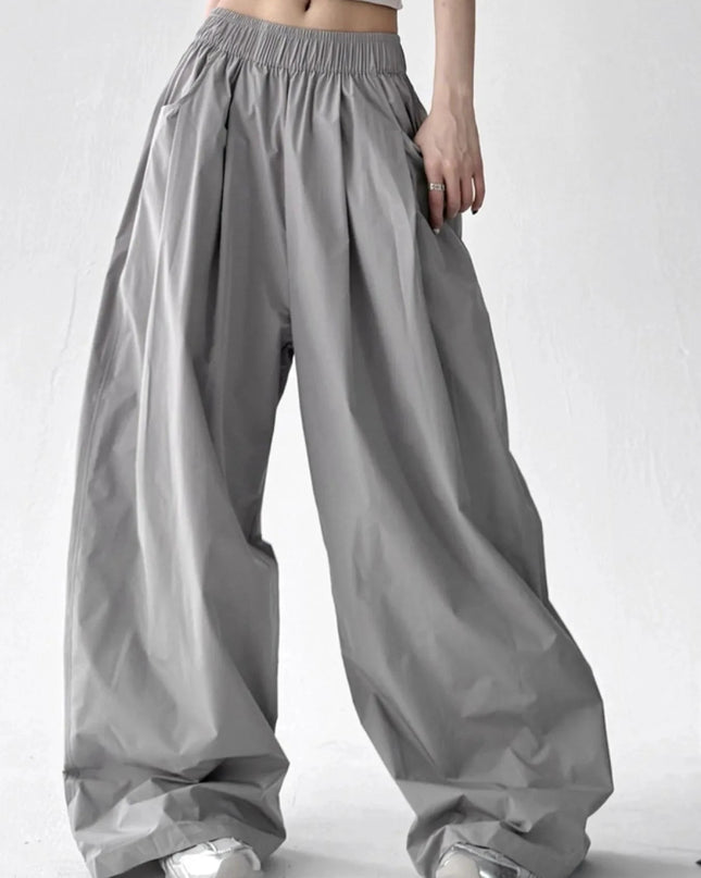Oversized Wide Leg Pants - Trendsi