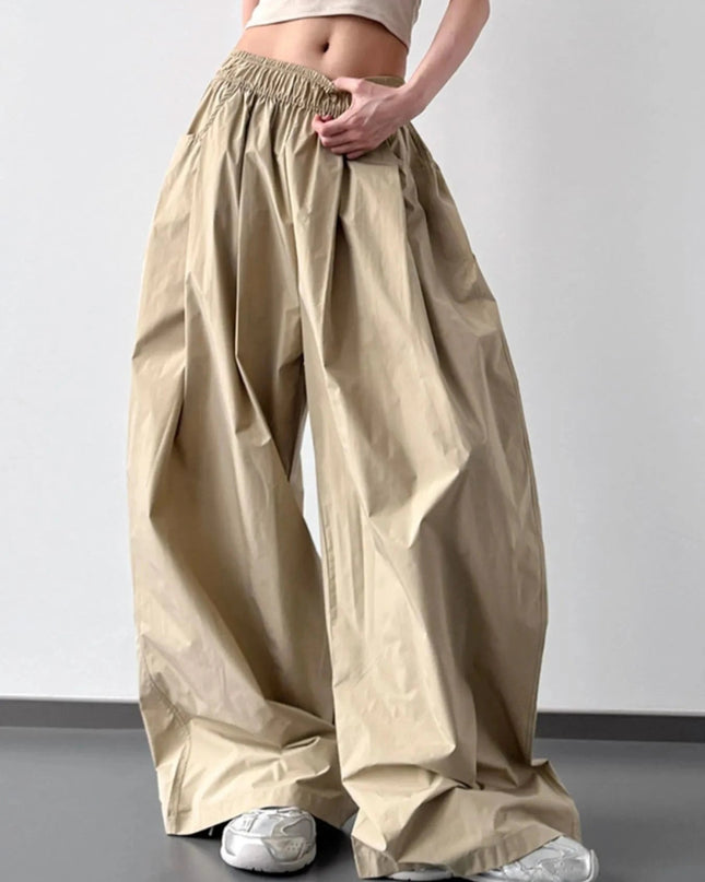 Oversized Wide Leg Pants - Trendsi