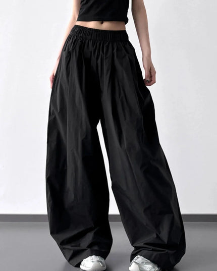 Oversized Wide Leg Pants - Trendsi