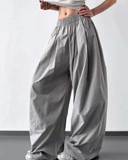 Oversized Wide Leg Pants - Trendsi
