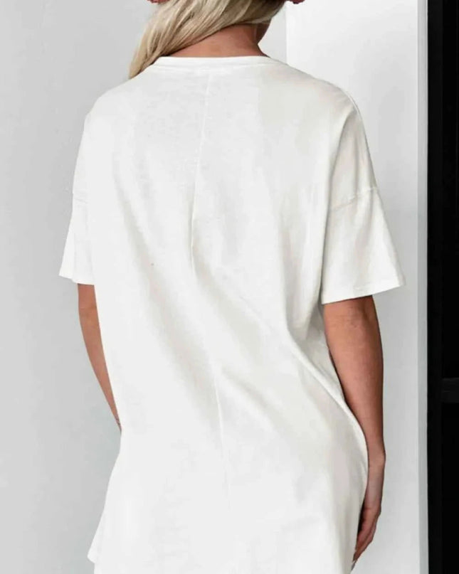 PARTY IN THE USA Graphic Oversized Tee - Trendsi