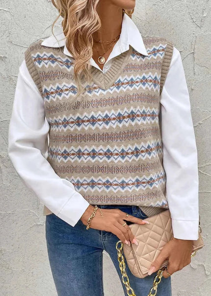 Perfee V - Neck Sweater Vest - Trendsi