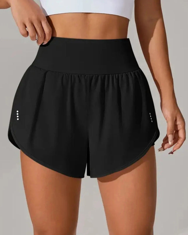 Pocketed High Waist Active Shorts - Trendsi