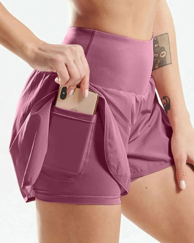 Pocketed High Waist Active Shorts - Trendsi