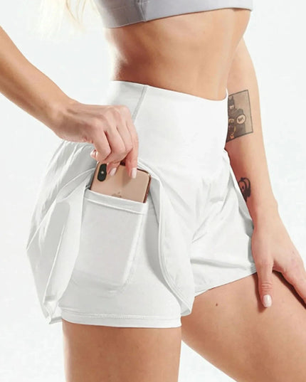 Pocketed High Waist Active Shorts - Trendsi