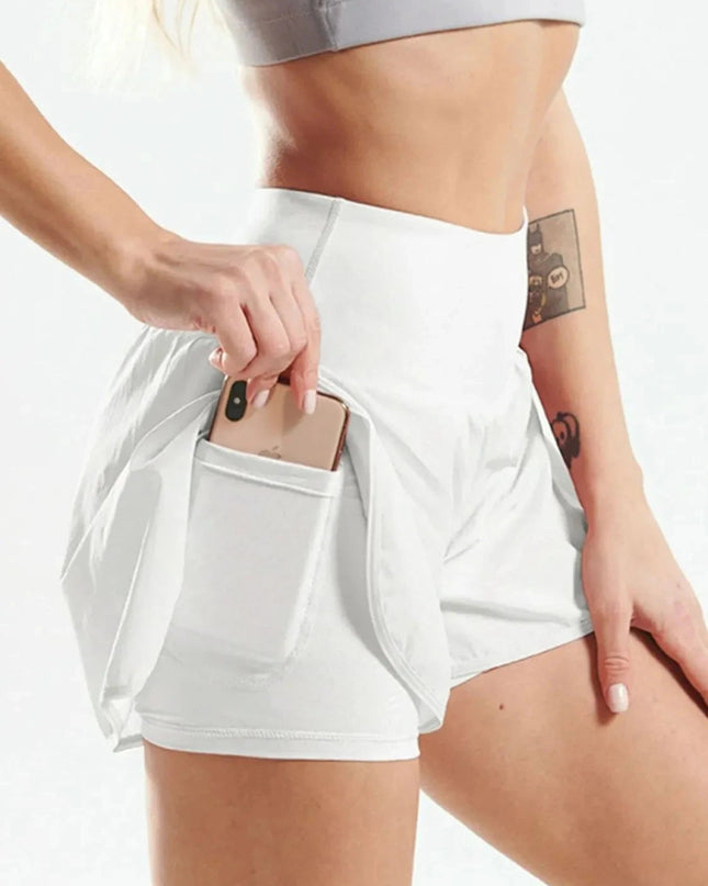 Pocketed High Waist Active Shorts - Trendsi