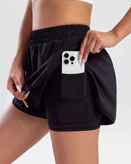 Pocketed High Waist Active Shorts - Trendsi