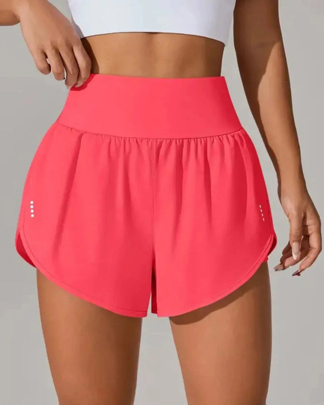 Pocketed High Waist Active Shorts - Trendsi