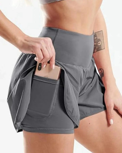 Pocketed High Waist Active Shorts - Trendsi