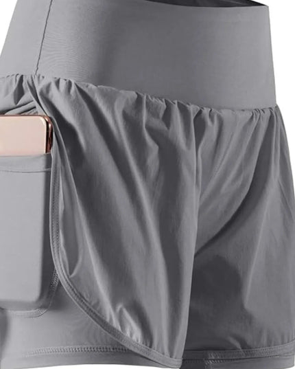 Pocketed High Waist Active Shorts - Trendsi