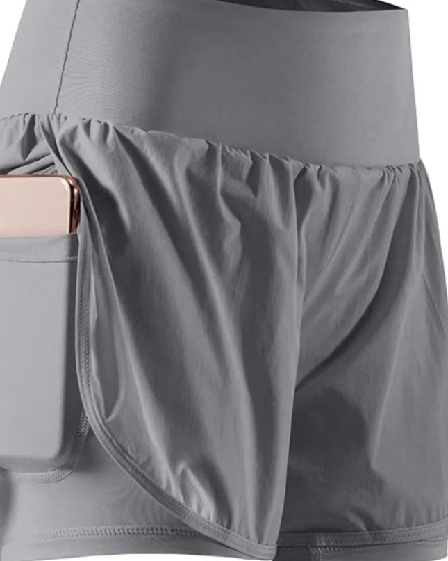 Pocketed High Waist Active Shorts - Trendsi