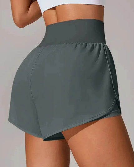 Pocketed High Waist Active Shorts - Trendsi