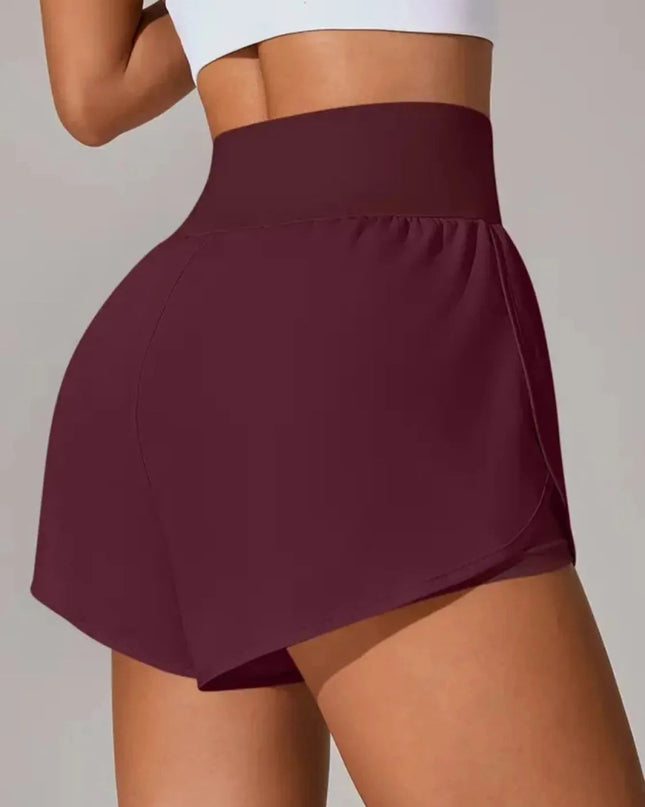 Pocketed High Waist Active Shorts - Trendsi