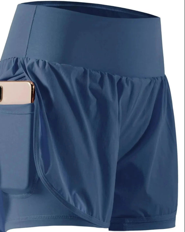 Pocketed High Waist Active Shorts - Trendsi