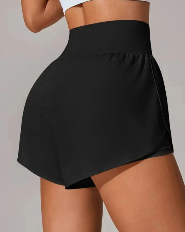 Pocketed High Waist Active Shorts - Trendsi