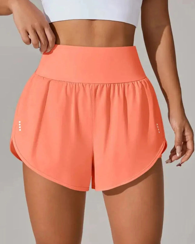 Pocketed High Waist Active Shorts - Trendsi
