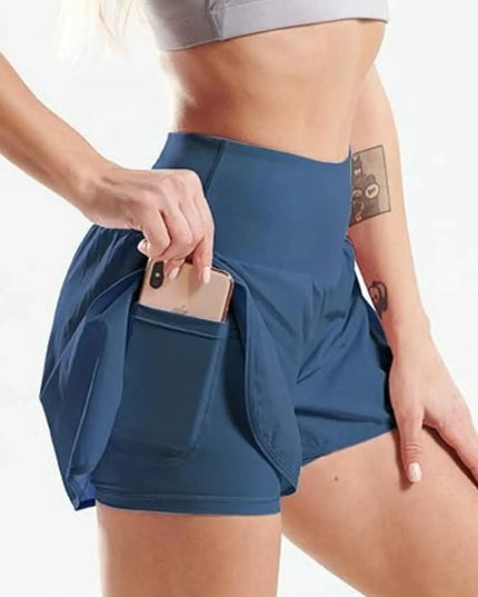 Pocketed High Waist Active Shorts - Trendsi