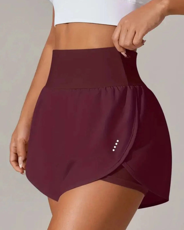 Pocketed High Waist Active Shorts - Trendsi