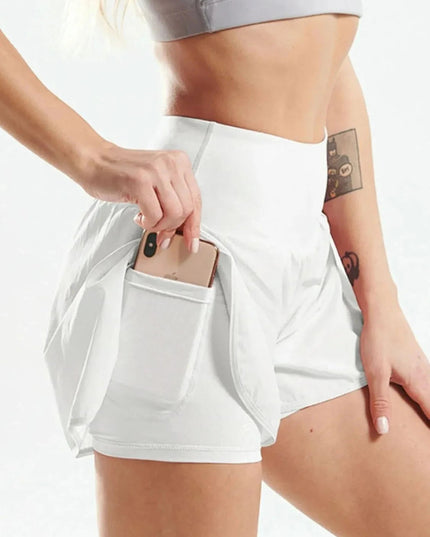 Pocketed High Waist Active Shorts - Trendsi
