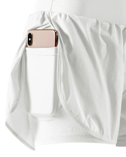 Pocketed High Waist Active Shorts - Trendsi