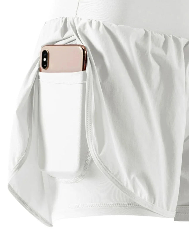 Pocketed High Waist Active Shorts - Trendsi