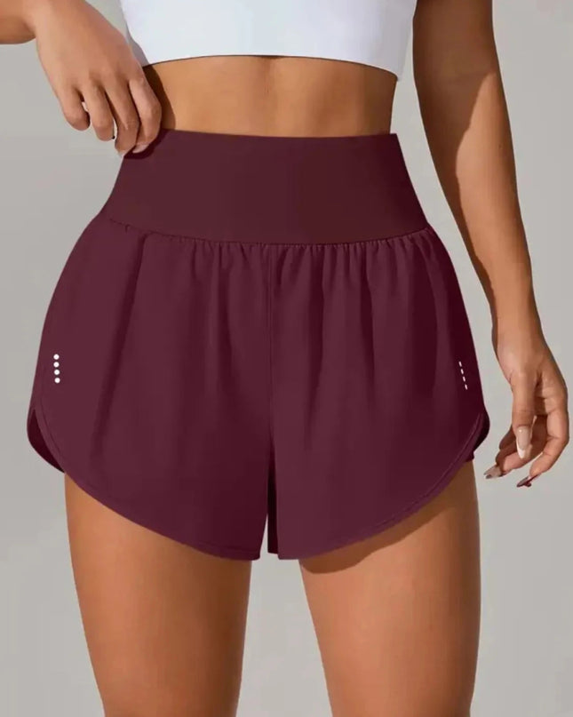 Pocketed High Waist Active Shorts - Trendsi