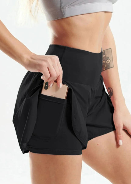 Pocketed High Waist Active Shorts - Trendsi