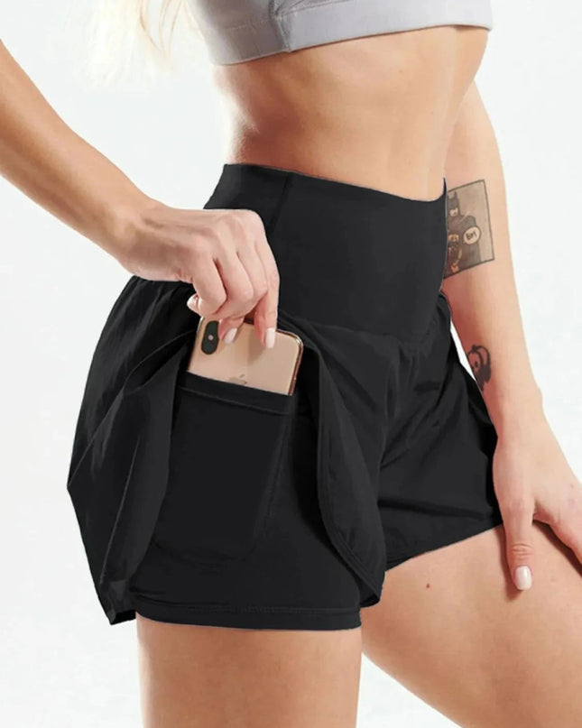 Pocketed High Waist Active Shorts - Trendsi