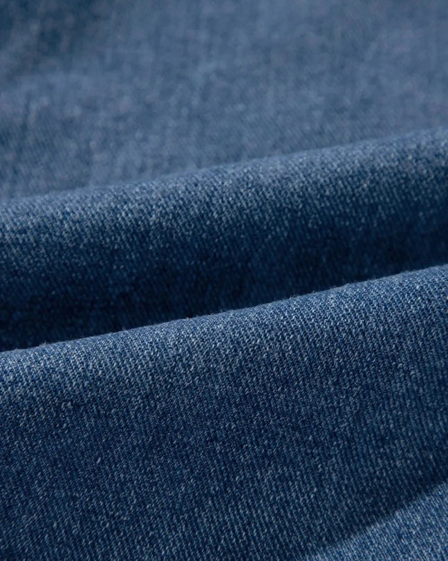 Pocketed Long Sleeve Denim Jacket - Trendsi