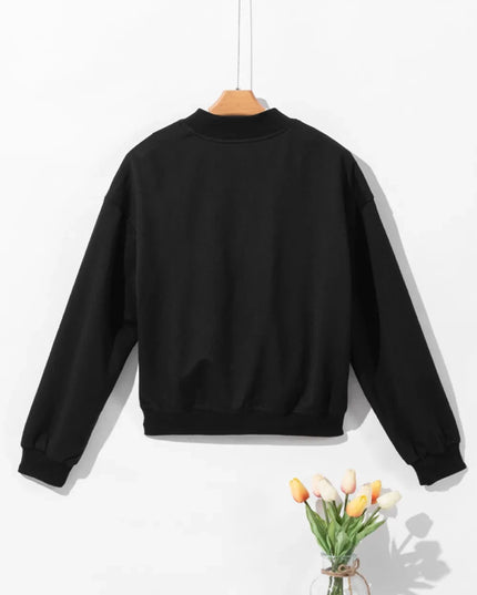 Pocketed Snap Down Long Sleeve Jacket - Trendsi