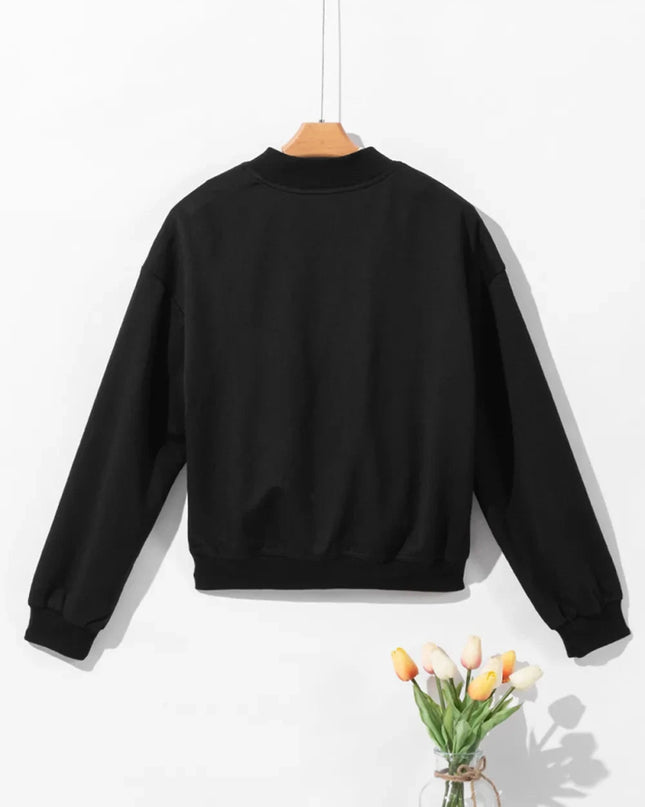 Pocketed Snap Down Long Sleeve Jacket - Trendsi