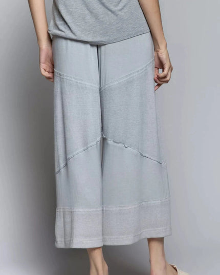 POL Elastic Waistband Wide Leg Pants with Drawstring - Trendsi
