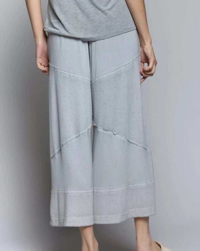 POL Elastic Waistband Wide Leg Pants with Drawstring - Trendsi