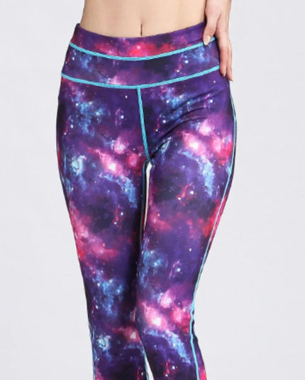 Printed Active High Waist Leggings - Trendsi