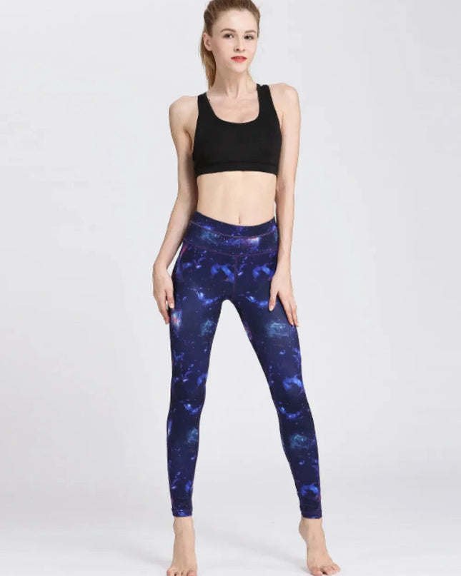 Printed Active High Waist Leggings - Trendsi