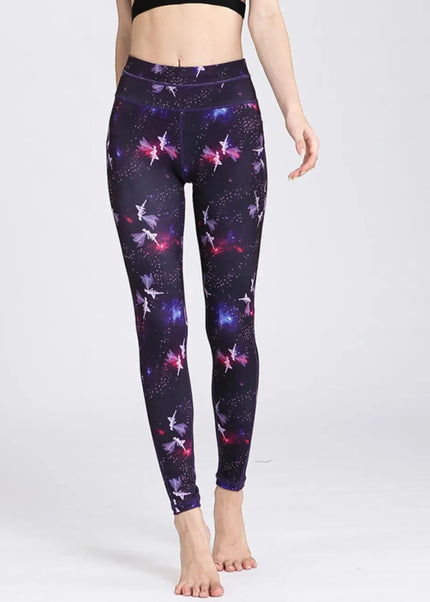 Printed Active High Waist Leggings - Trendsi